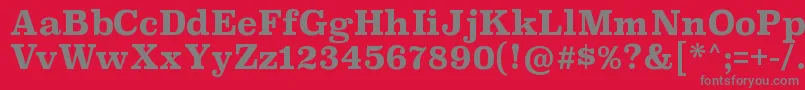 SuperclarendonrgBold Font – Gray Fonts on Red Background