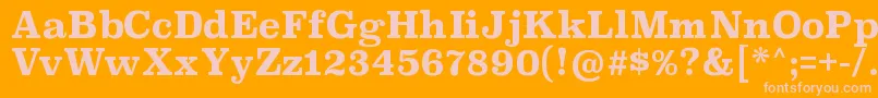 Police SuperclarendonrgBold – polices roses sur fond orange