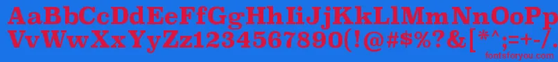 SuperclarendonrgBold Font – Red Fonts on Blue Background