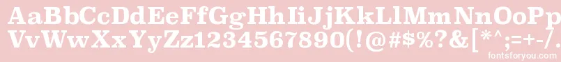 Police SuperclarendonrgBold – polices blanches sur fond rose