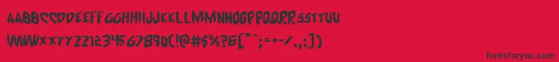 Шрифт Cyrusexpand – чёрные шрифты на красном фоне