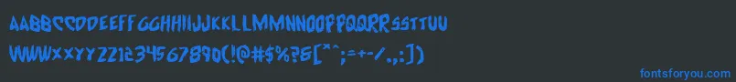 Cyrusexpand Font – Blue Fonts on Black Background