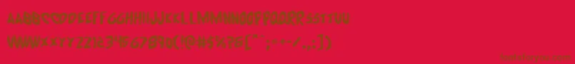 Cyrusexpand Font – Brown Fonts on Red Background