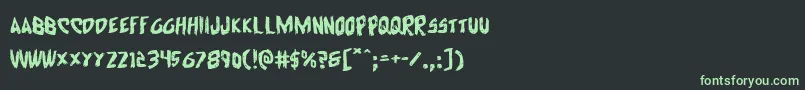 Cyrusexpand Font – Green Fonts on Black Background
