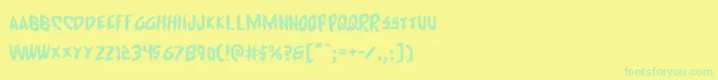 fuente Cyrusexpand – Fuentes Verdes Sobre Fondo Amarillo
