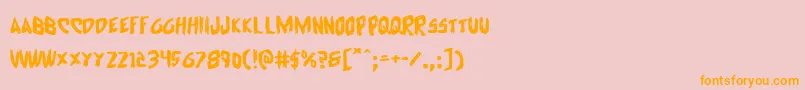Cyrusexpand Font – Orange Fonts on Pink Background