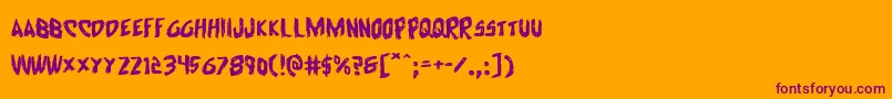 Cyrusexpand Font – Purple Fonts on Orange Background