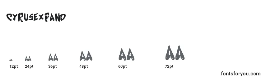 Cyrusexpand Font Sizes