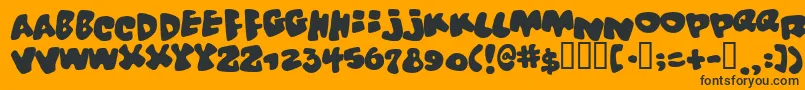 Vitamin Font – Black Fonts on Orange Background