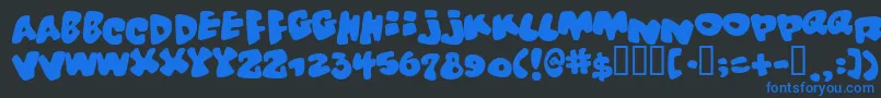 Vitamin Font – Blue Fonts on Black Background