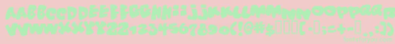 Vitamin Font – Green Fonts on Pink Background