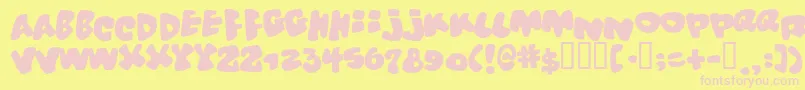 Vitamin Font – Pink Fonts on Yellow Background