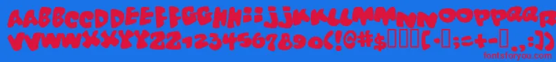 フォントVitamin – 赤い文字の青い背景