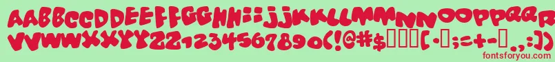 Vitamin Font – Red Fonts on Green Background