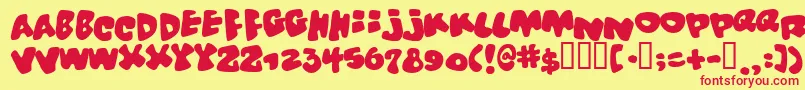 Vitamin Font – Red Fonts on Yellow Background