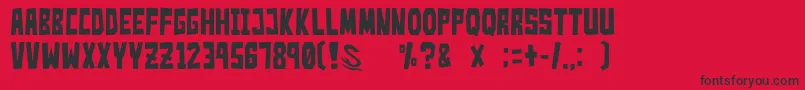 GomariceSimpleSlum Font – Black Fonts on Red Background