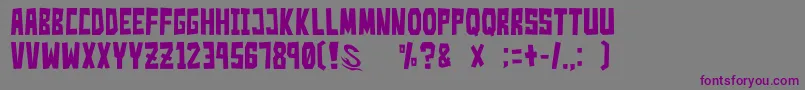 GomariceSimpleSlum Font – Purple Fonts on Gray Background