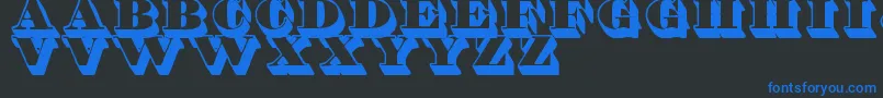 ShaddedTfb Font – Blue Fonts on Black Background