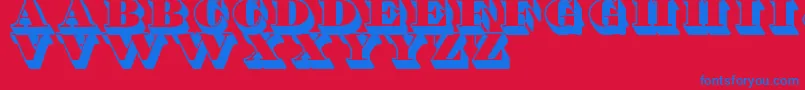 ShaddedTfb Font – Blue Fonts on Red Background