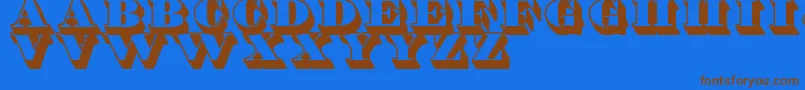 ShaddedTfb Font – Brown Fonts on Blue Background