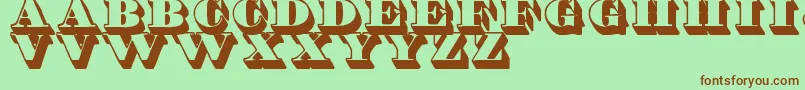 ShaddedTfb Font – Brown Fonts on Green Background