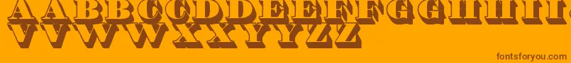 ShaddedTfb Font – Brown Fonts on Orange Background
