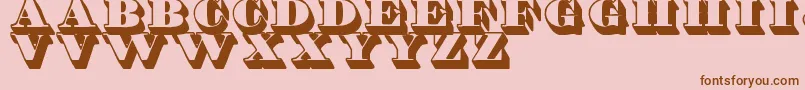 ShaddedTfb Font – Brown Fonts on Pink Background