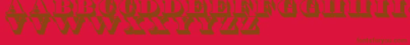 ShaddedTfb Font – Brown Fonts on Red Background