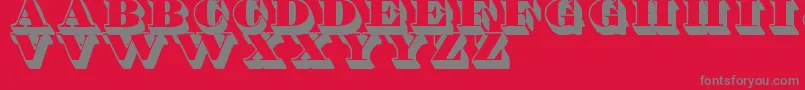 ShaddedTfb Font – Gray Fonts on Red Background