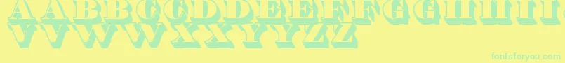 More about ShaddedTfb Font ShaddedTfb Font – Green Fonts on Yellow Background
