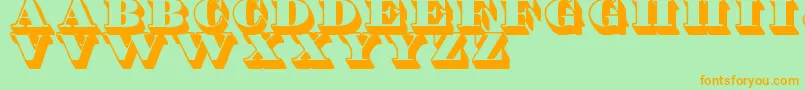 ShaddedTfb Font – Orange Fonts on Green Background