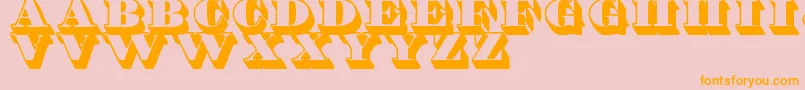 ShaddedTfb Font – Orange Fonts on Pink Background