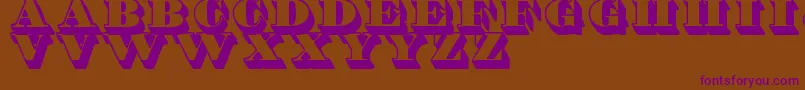 ShaddedTfb Font – Purple Fonts on Brown Background