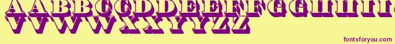 ShaddedTfb Font – Purple Fonts on Yellow Background