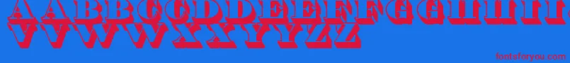 ShaddedTfb Font – Red Fonts on Blue Background