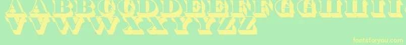 ShaddedTfb Font – Yellow Fonts on Green Background