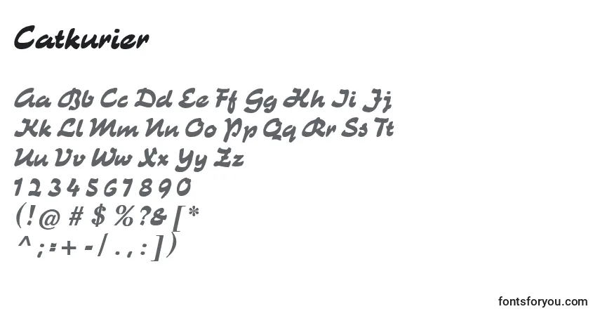 Catkurier-fontti – aakkoset, numerot, erikoismerkit