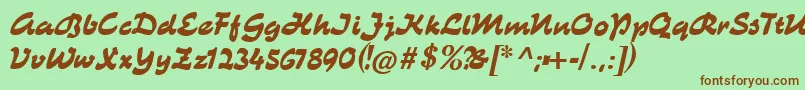 Catkurier Font – Brown Fonts on Green Background