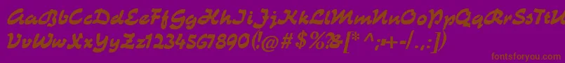 Catkurier Font – Brown Fonts on Purple Background