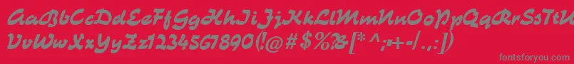 Weitere Informationen zur Catkurier-Schriftart Catkurier-Schriftart – Graue Schriften auf rotem Hintergrund
