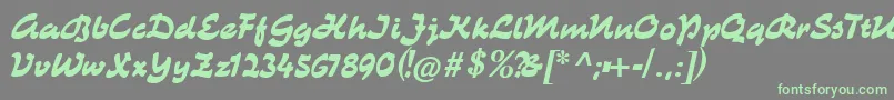 Catkurier-Schriftart – Grüne Schriften auf grauem Hintergrund