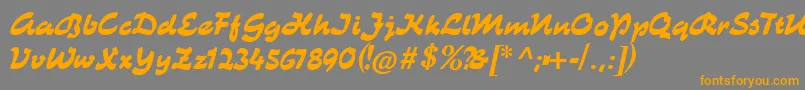 Catkurier Font – Orange Fonts on Gray Background