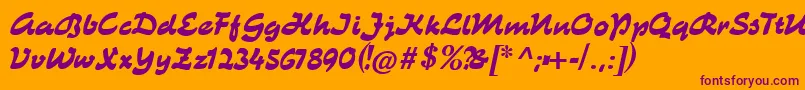 Catkurier Font – Purple Fonts on Orange Background