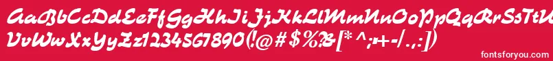 Catkurier Font – White Fonts on Red Background