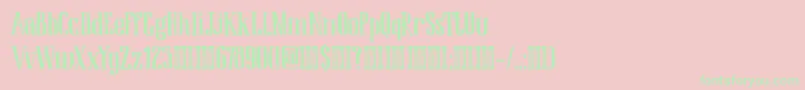 DkAmbrosine Font – Green Fonts on Pink Background