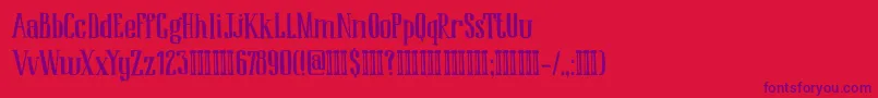 DkAmbrosine Font – Purple Fonts on Red Background