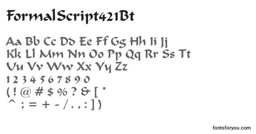 Police FormalScript421Bt - Alphabet, Chiffres, Caractères Spéciaux