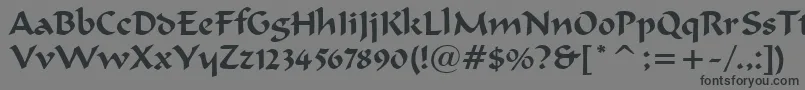 フォントFormalScript421Bt – 黒い文字の灰色の背景