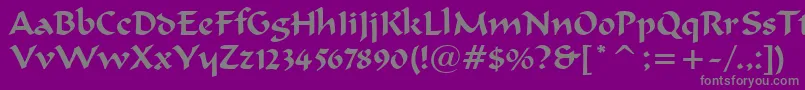 FormalScript421Bt Font – Gray Fonts on Purple Background