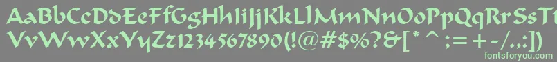 FormalScript421Bt Font – Green Fonts on Gray Background